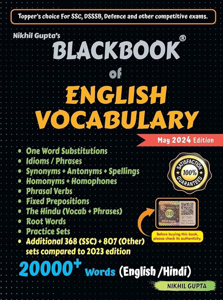 Black Book of English Vocabulary 2024 Edition PDF by Nikhil Gupta