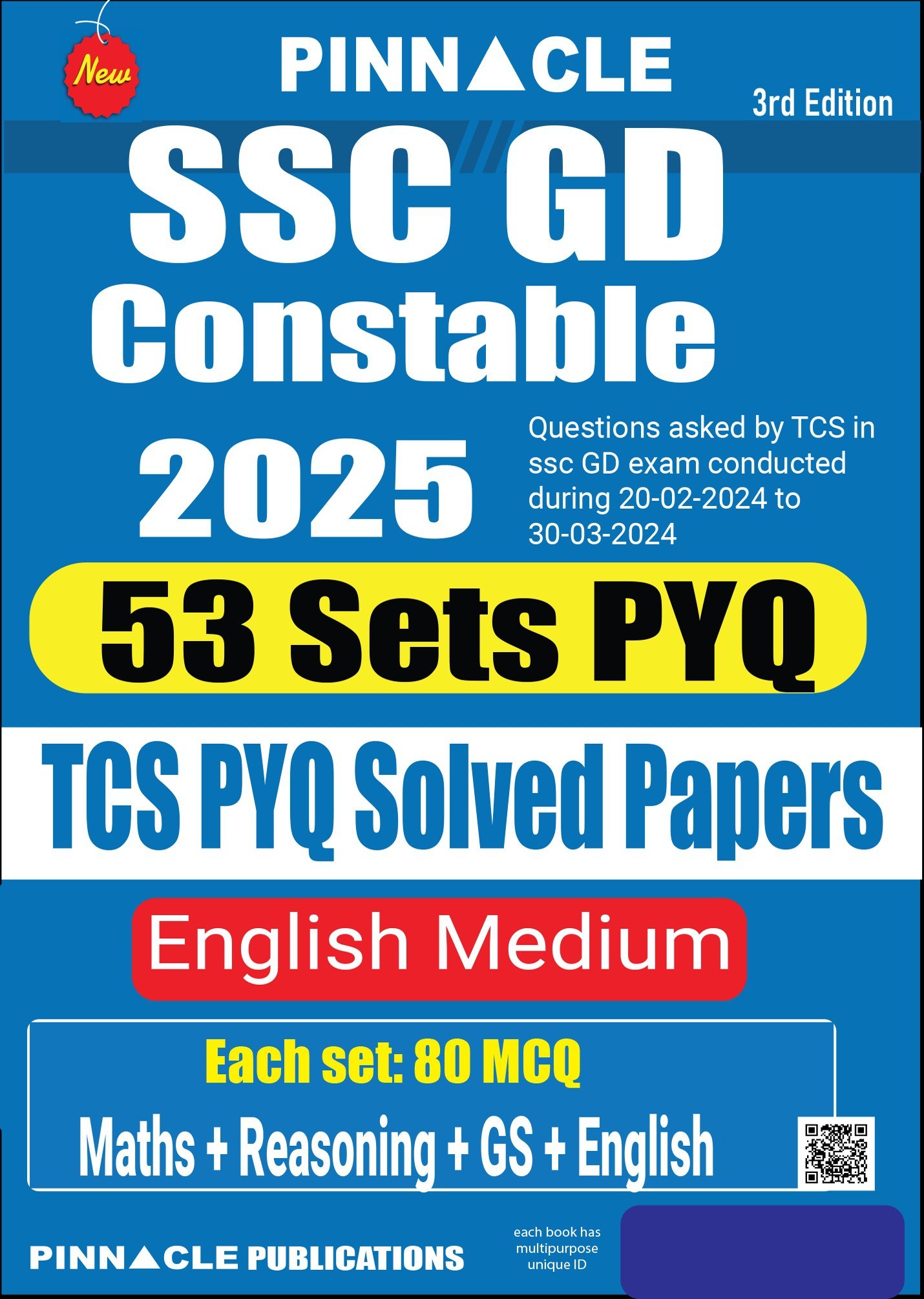 Pinnacle SSC GD Constable 53 Sets PYQ [3rd Edition – 2025] – [ENGLISH MEDIUM] – Pinnacle PDF