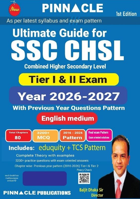 SSC CHSL Ultimate guide 2026-27 English medium